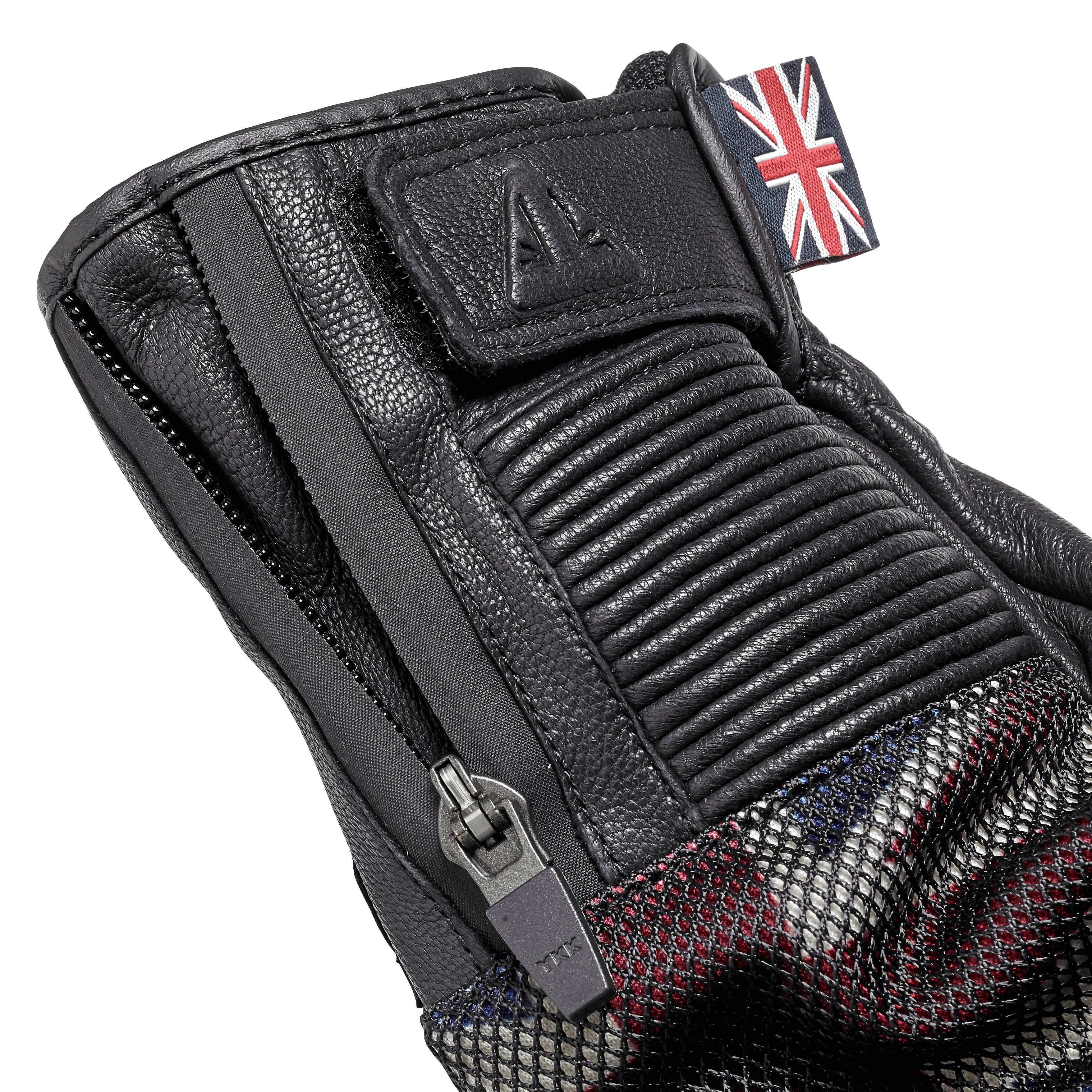 Triumph Flag Mesh and Leather Motorcycle Gloves