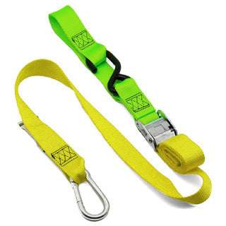 Kustom MX Tie Down 38mm Snap Hook - Yellow/Green Loop