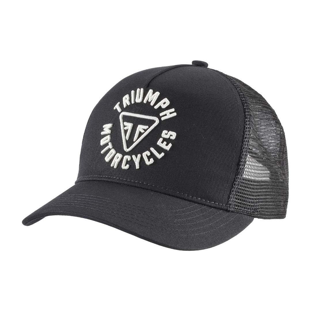 Triumph Taylor Trucker Cap in Black - White or Gold Embroidered Logo