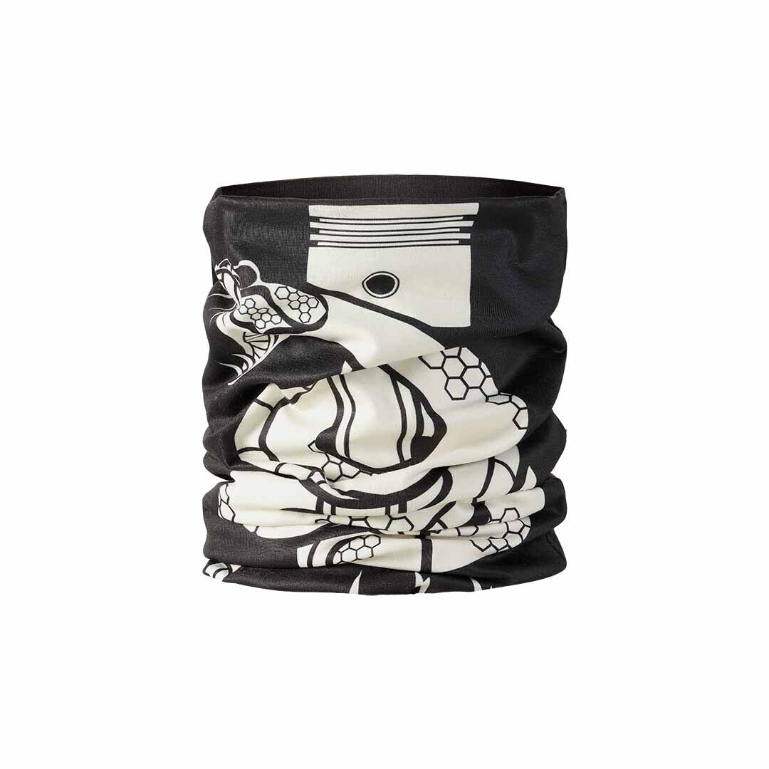 Triumph Venom Neck Tube in Black and Bone - SS23