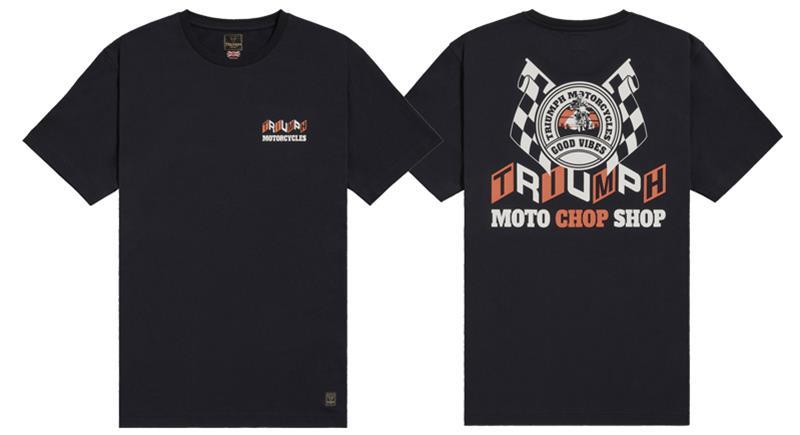 Triumph Genuine Good Vibes T-shirt in Black and White