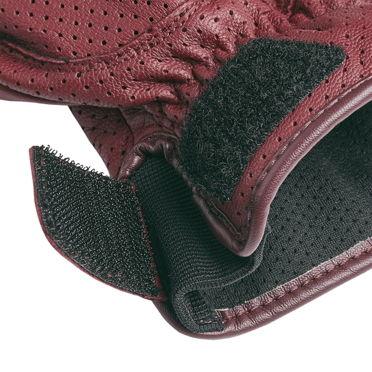 Triumph Cali Perforated Leather Glove in Burgundy