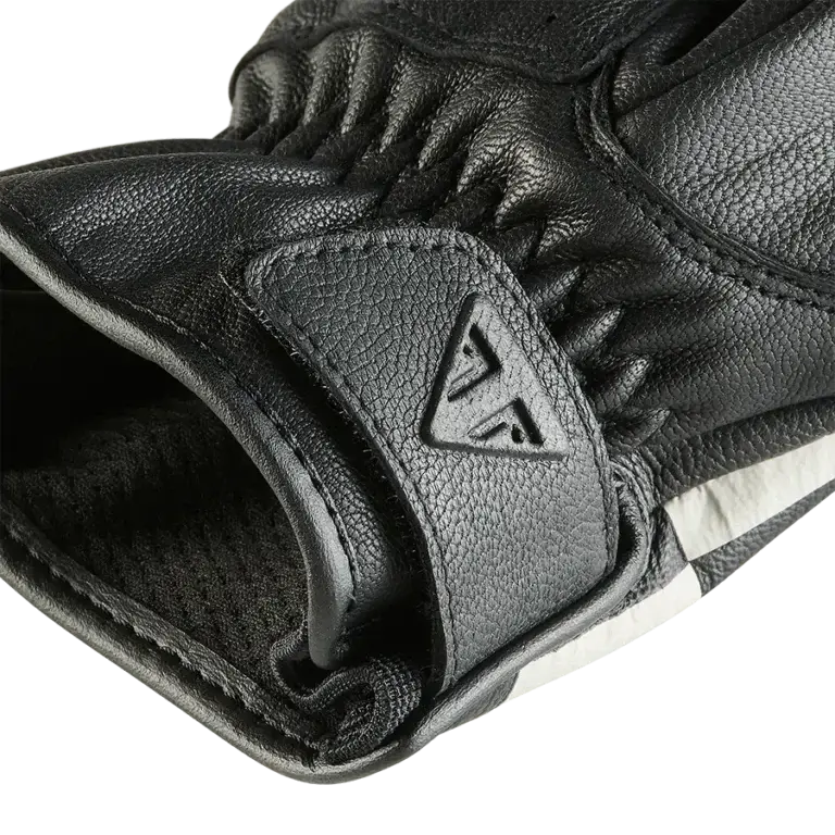 Triumph Checkerboard Leather Glove in Black/White or Red/Black/Bone