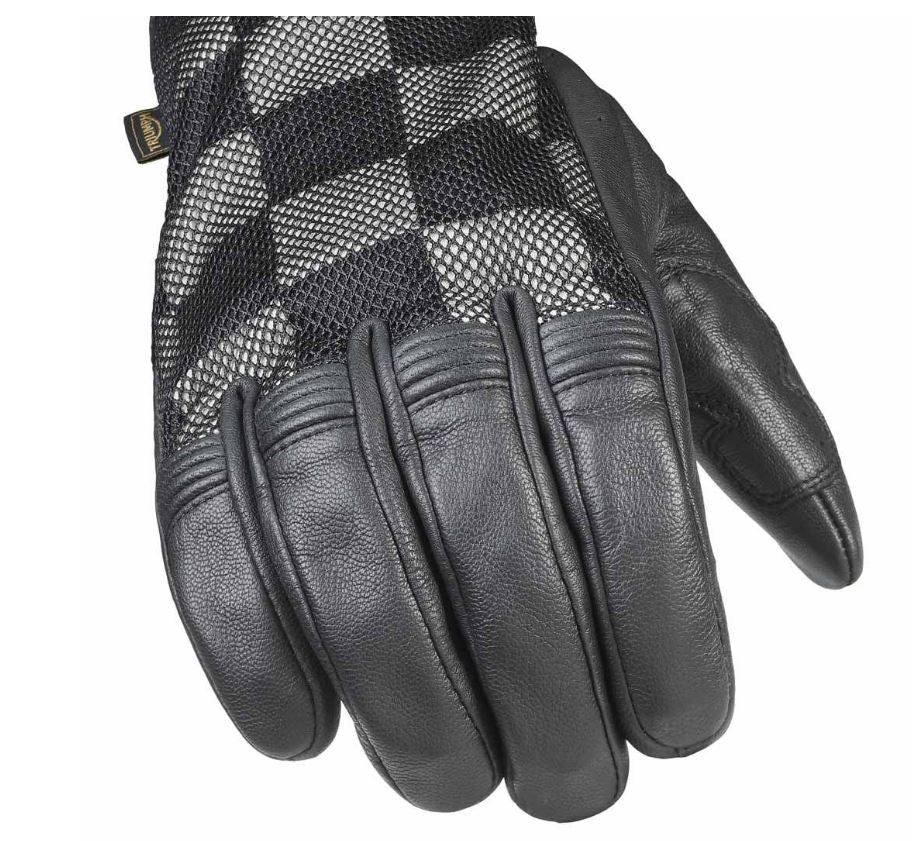 Triumph Checkerboard Mesh Glove (Black/Bone)