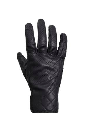 Triumph Banner Black Leather Motorcycle Gloves
