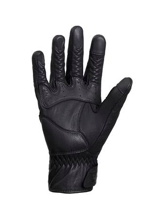 Triumph Banner Black Leather Motorcycle Gloves