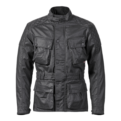 Triumph Beck 2 Black Wax Cotton Motorcycle Jacket