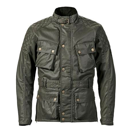 Triumph Beck 2 Khaki Wax Cotton Motorcycle Jacket