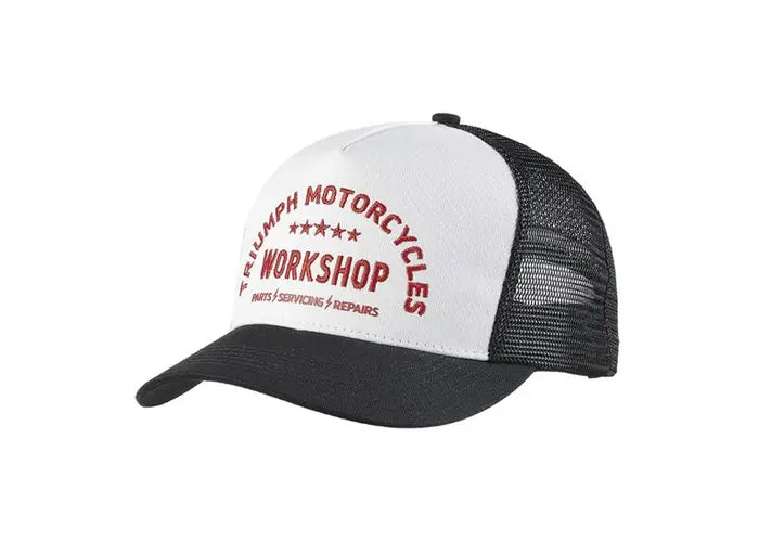 Triumph Workshop Trucker Cap White