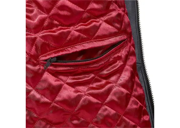 Braddan Air Race Leather Jacket in Black and Gold