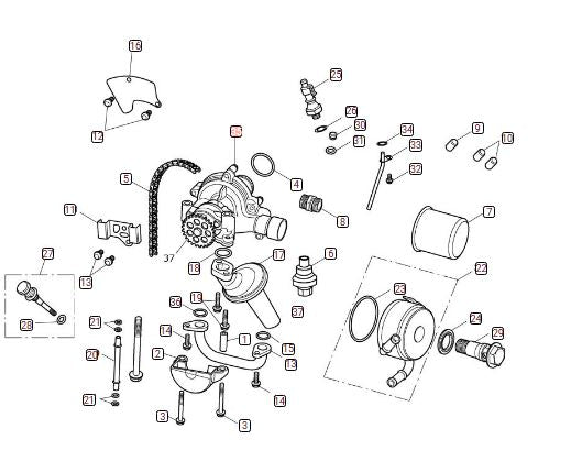 Genuine Triumph Pump Assembly, Oil & Water – T1210170