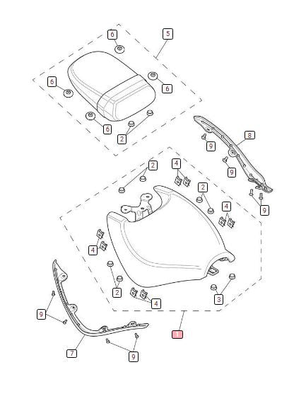 Genuine Triumph Rider Seat, Sport, EK – T2317771