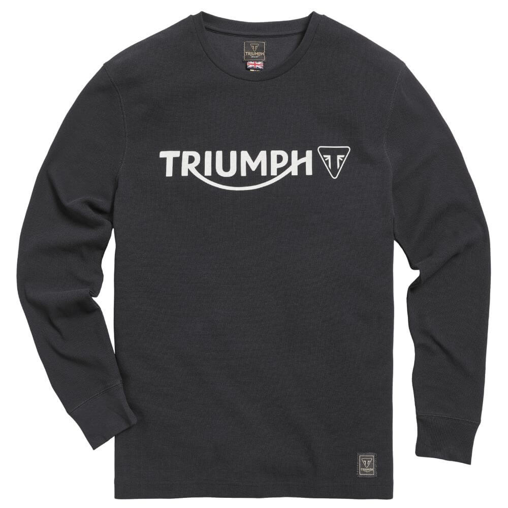 Triumph Bettmann Long Sleeve Waffle Shirt - Jet Black, Khaki or Grey
