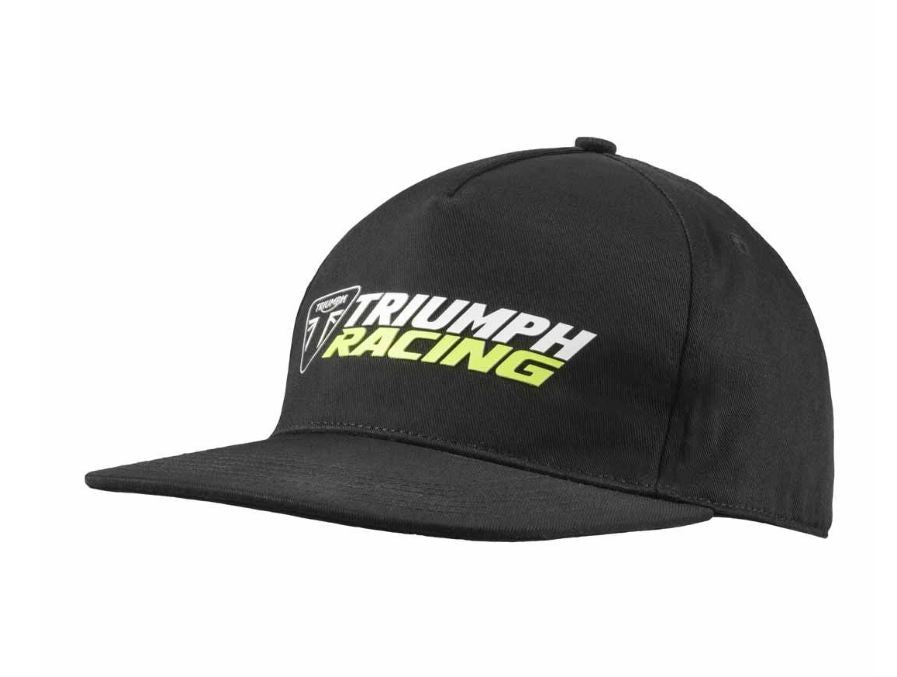 Triumph Racing Flat Peak Black Snapback Hat