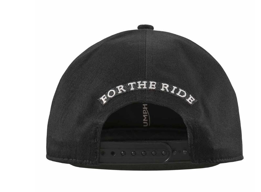 Triumph Racing Flat Peak Black Snapback Hat