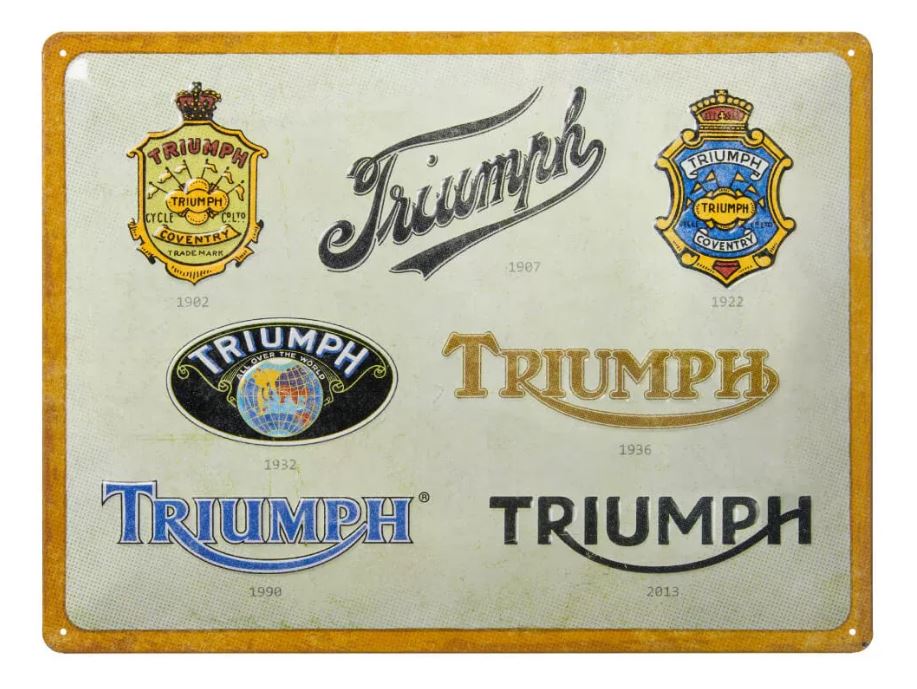Triumph Lineage Tin Sign