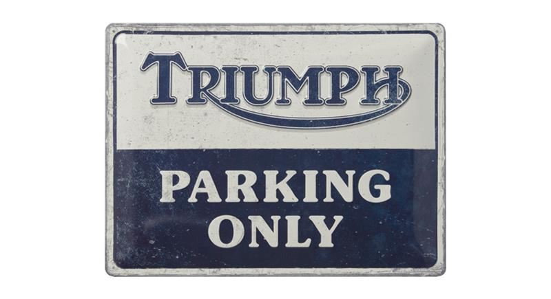 Triumph Genuine "Triumph Parking Only" Tin Sign