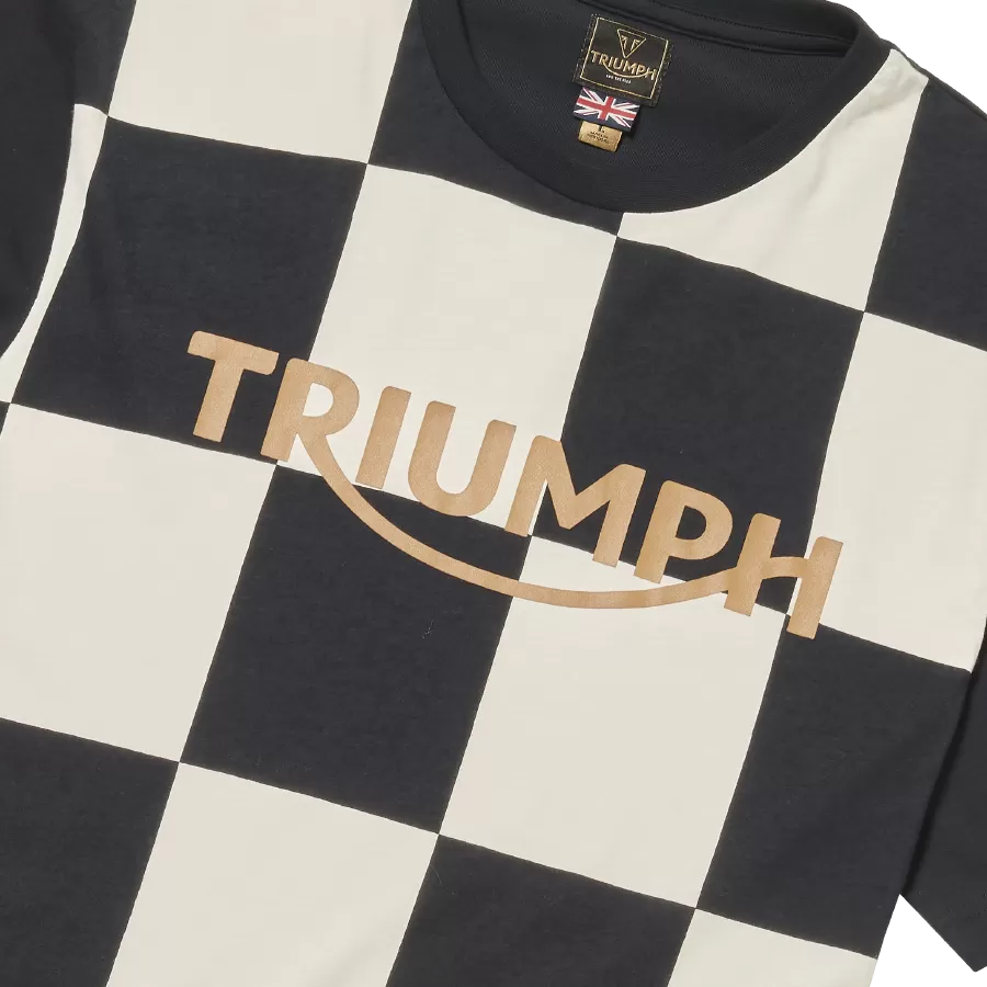 Triumph Cullen Checkerboard T-Shirt - Black/Bone