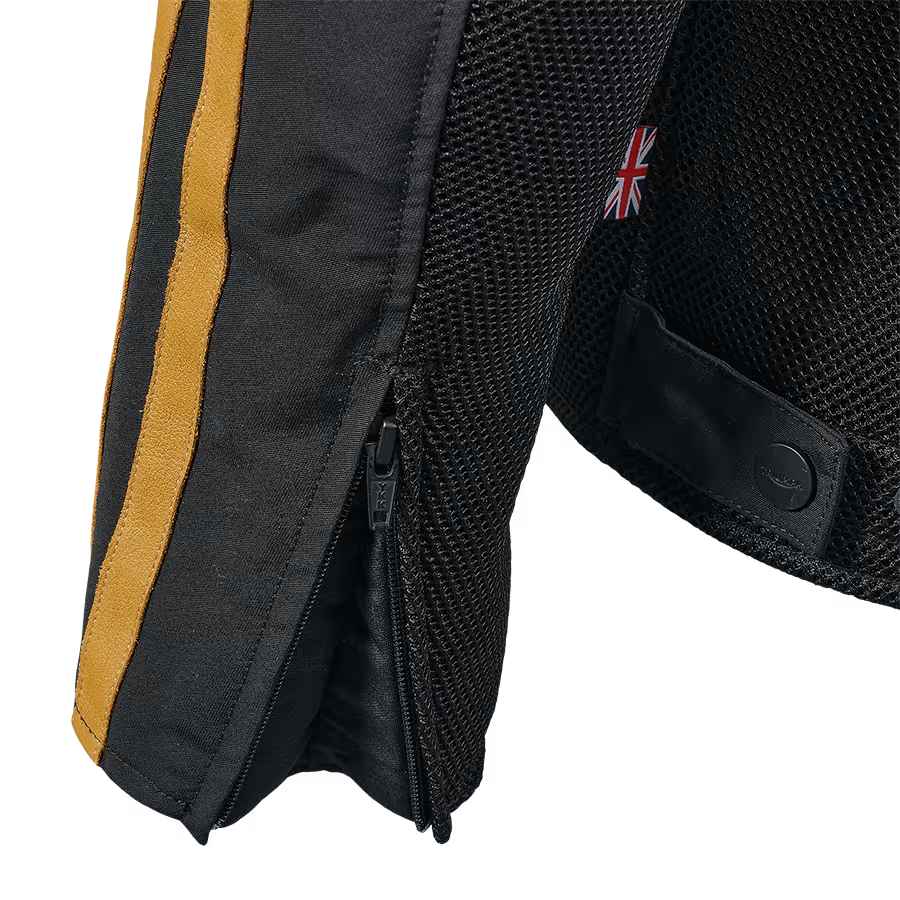 Triumph Braddan Retro Mesh Jacket in Black/Gold
