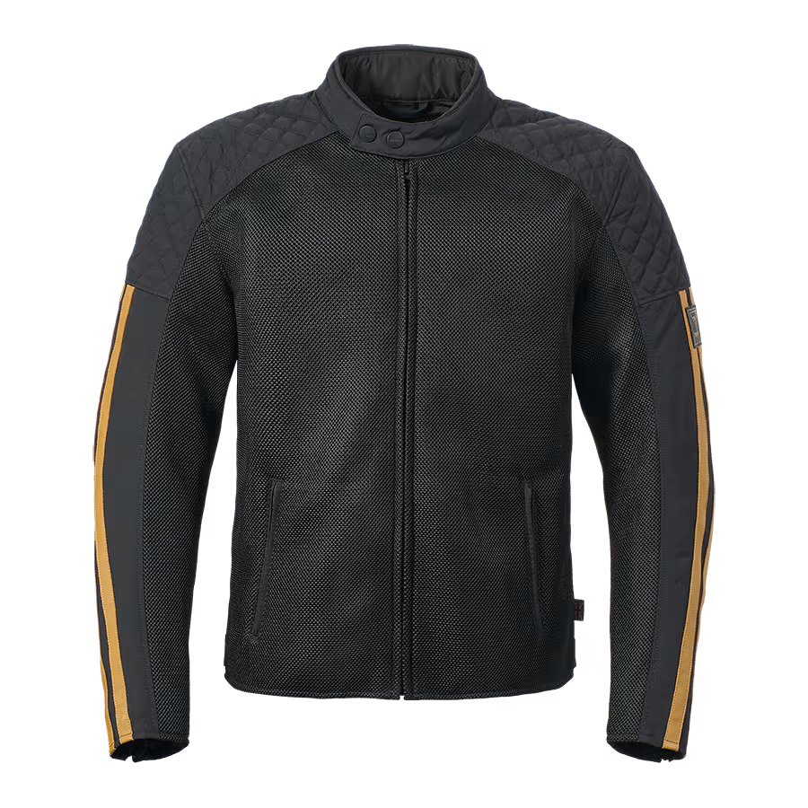 Triumph Braddan Retro Mesh Jacket in Black/Gold