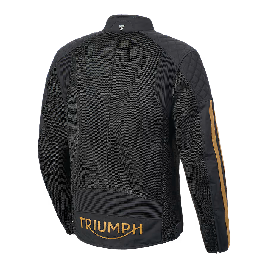 Triumph Braddan Retro Mesh Jacket in Black/Gold