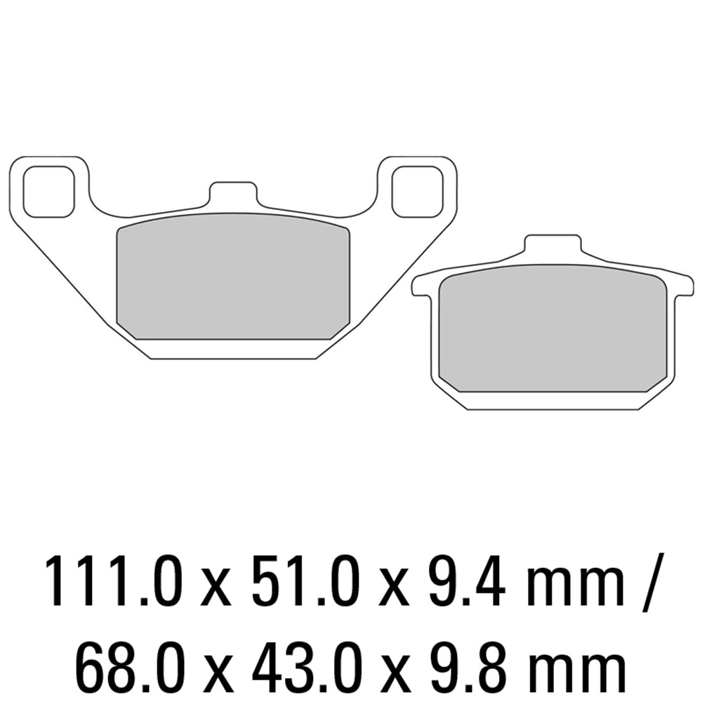 FERODO Disc Pad Set, Sintered - FDB339 in Sinter Grip ST