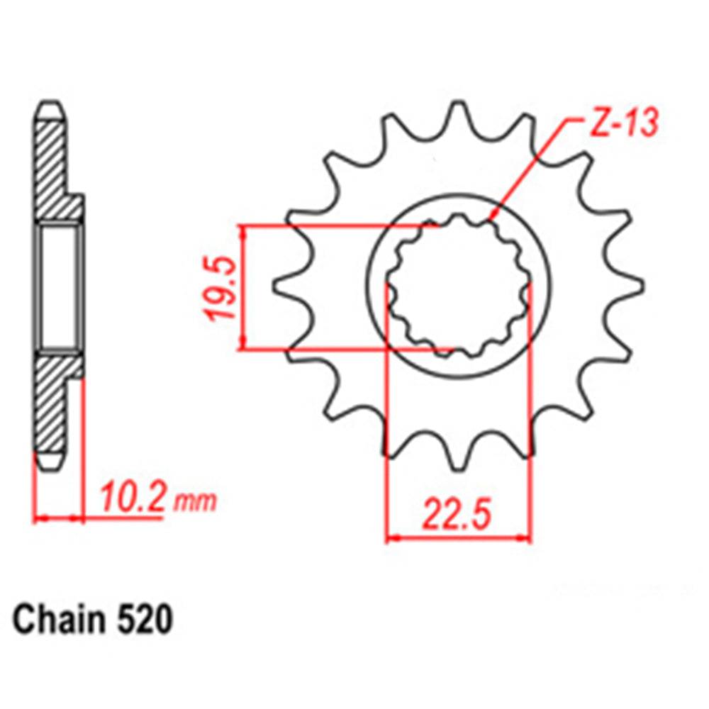 FRONT SPROCKET - STEEL 11T 520P - 31-143-11