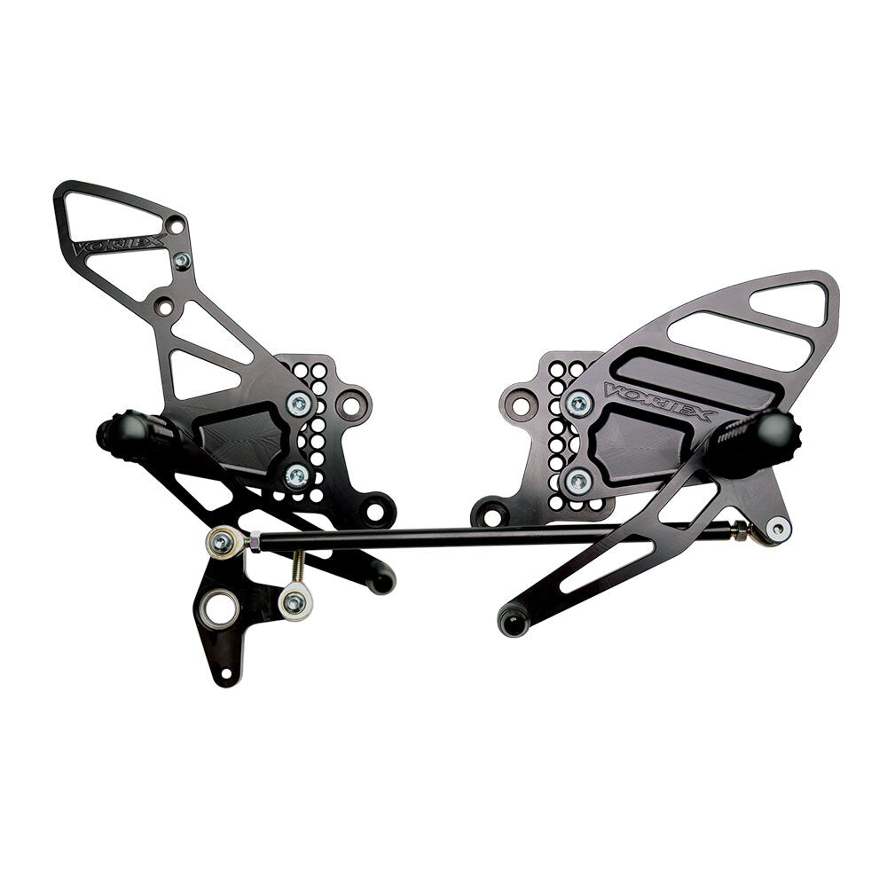VORTEX - REARSETS : BLACK CBR600RR 03-06 / CBR1000RR 04-07'.