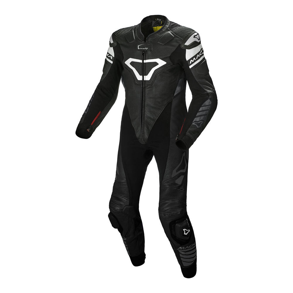Macna Tracktix 1 Piece Suit Black/White 56 2XL