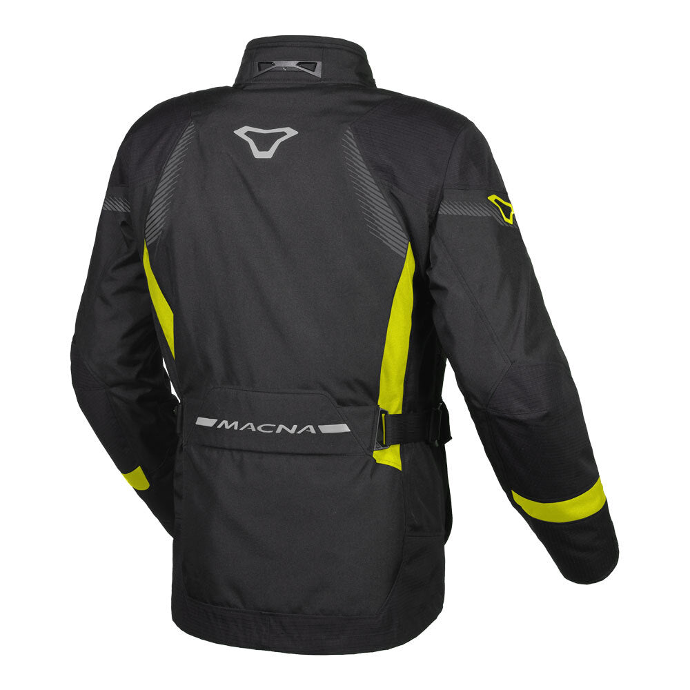 Macna Rancher Jacket Black/Fluro Yellow 3XL