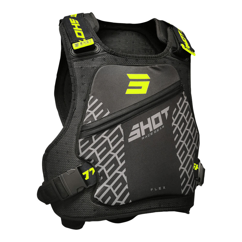 Shot Flex Kid Chest Protector Black/Yellow Large