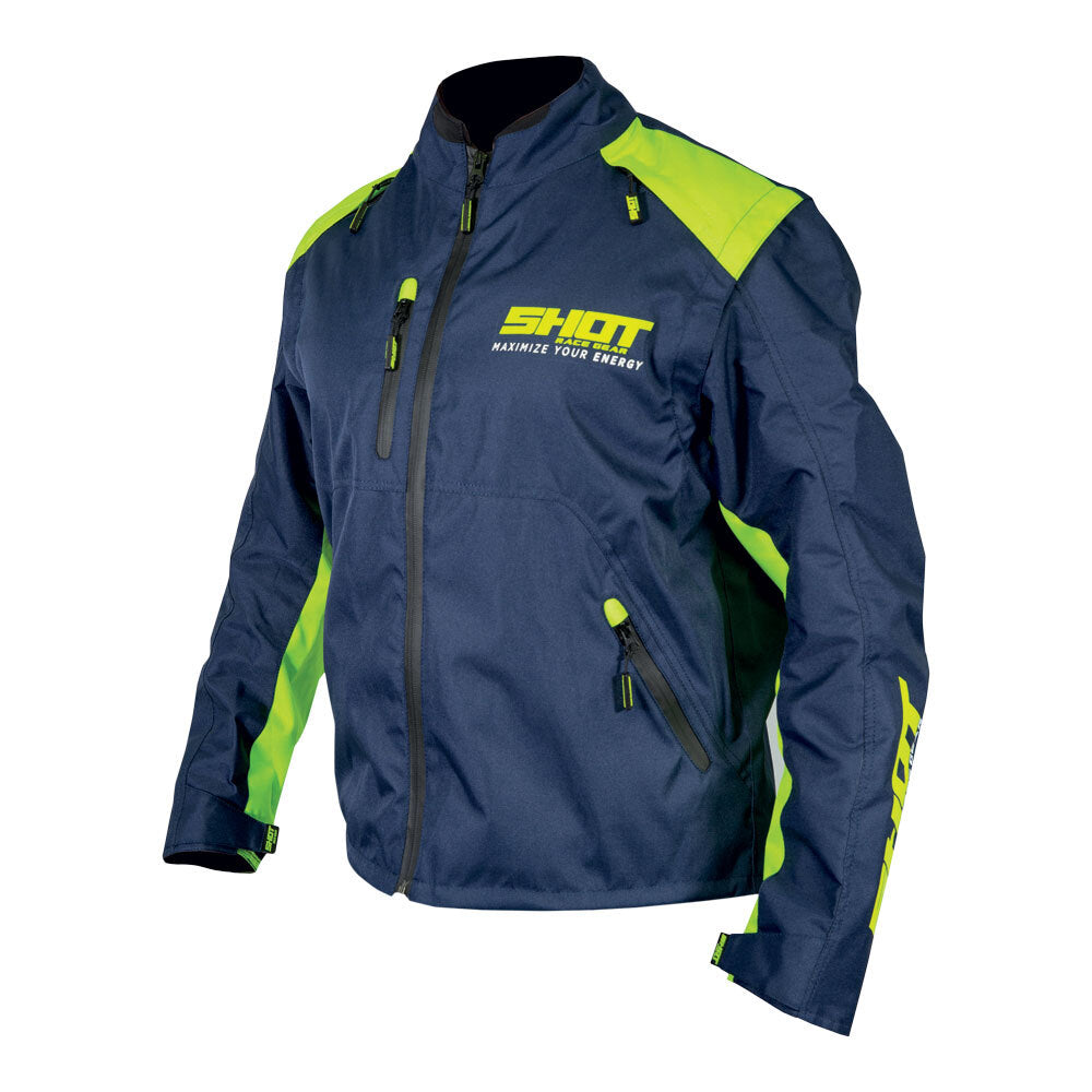Shot Contact Assault Enduro Jacket Blue/Neon Yellow Large