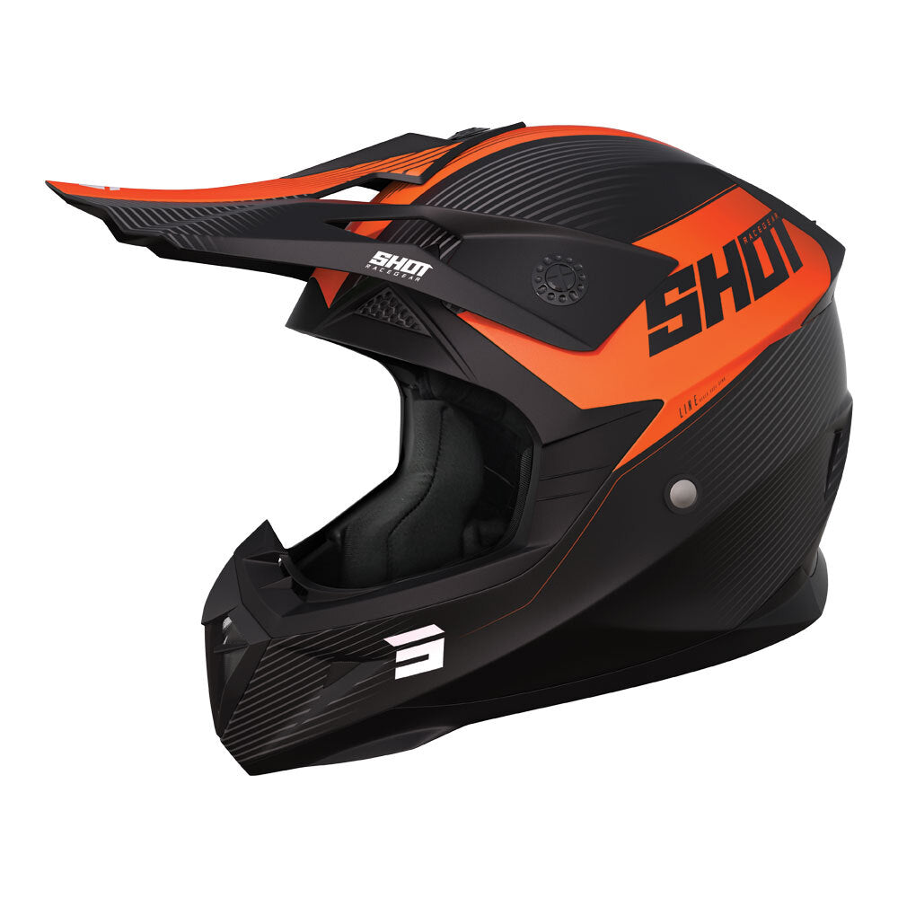 Shot Pulse Line Helmet Matt Orange Medium