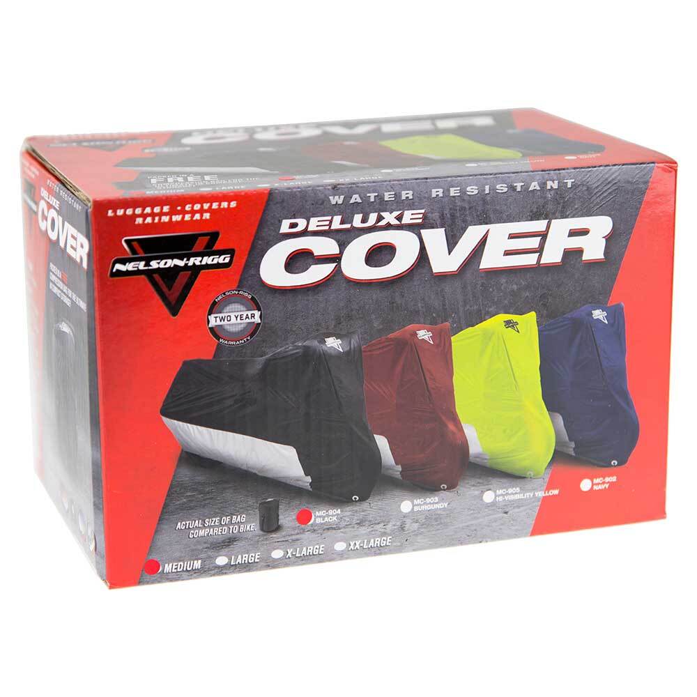 Nelson-Rigg Bike Cover MC-90402-MD Deluxe Motorcycle Cover Black/Silver Medium