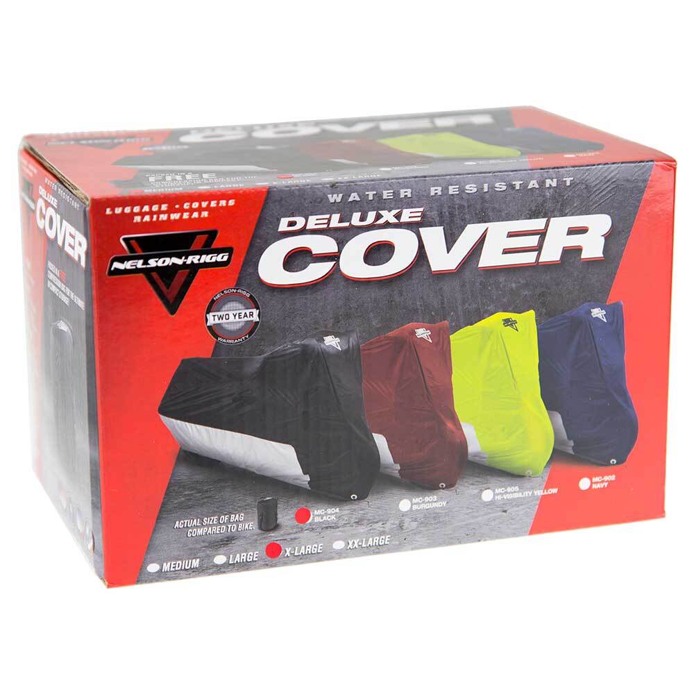 Nelson-Rigg Bike Cover MC-90402-MD Deluxe Motorcycle Cover Black/Silver XL