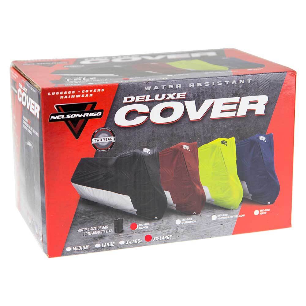 Nelson-Rigg Bike Cover MC-90402-MD Deluxe Motorcycle Cover Black/Silver 2XL