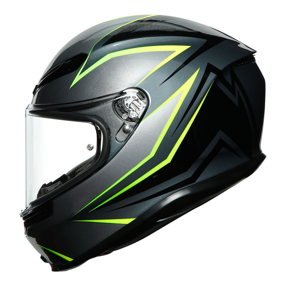 AGV K6 - FLASH GREY/BLACK/LIME ML