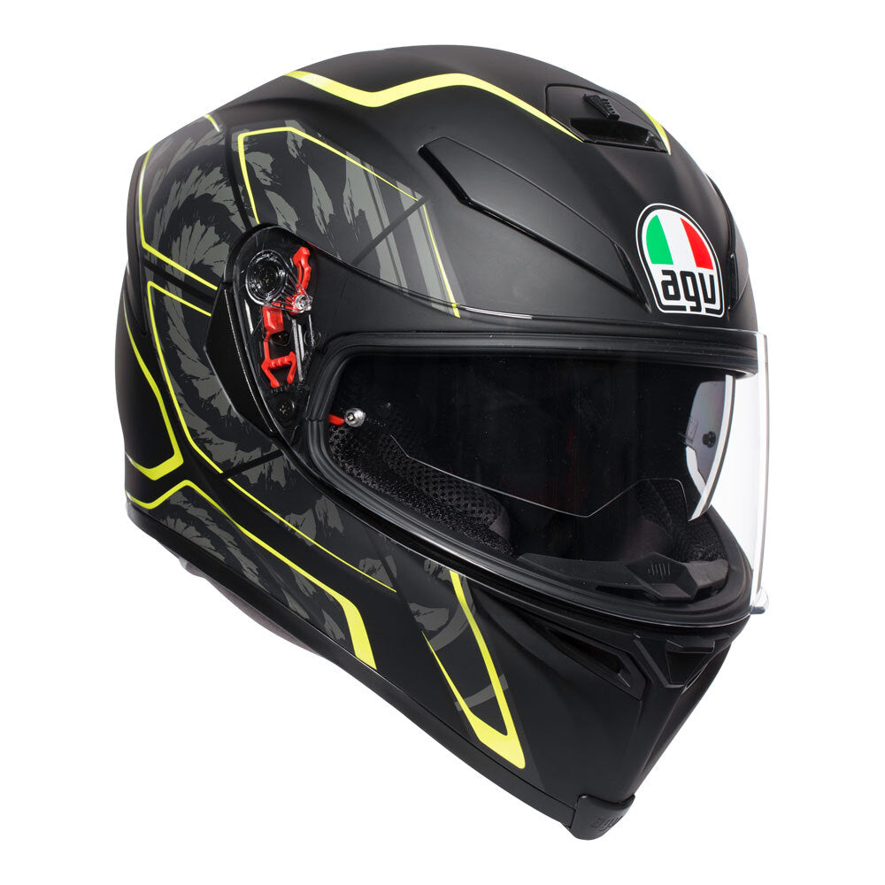 AGV K5 S - TORNADO MATT BLACK/YELLOW FLURO S