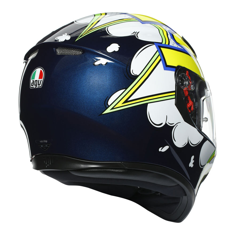 AGV K3 SV - BUBBLE BLUE/WHITE/YELLOW FLUO ML
