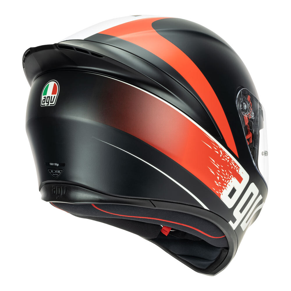 AGV K1 - GRIP MATT BLACK/RED MS