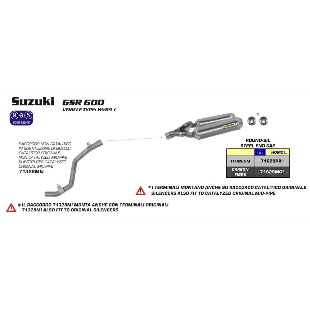 ARROW Link Pipe Stainless - 82-713-28MI