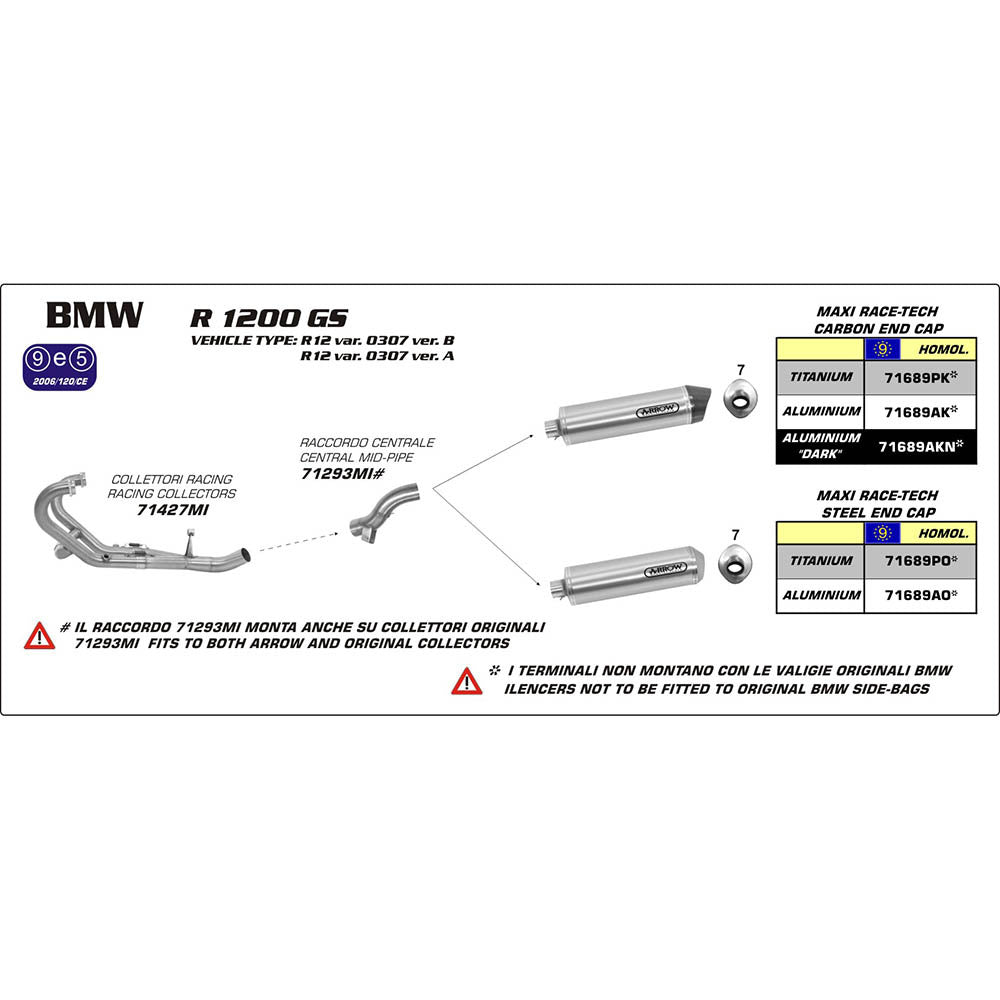 ARROW Silencer MAXI RACE-TECH Aluminium with Carbon End Cap - 82-716-89AK
