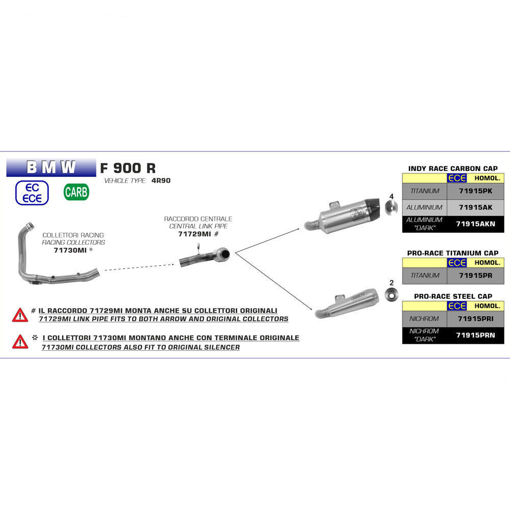 ARROW Link Pipe Stainless - 82-717-29MI