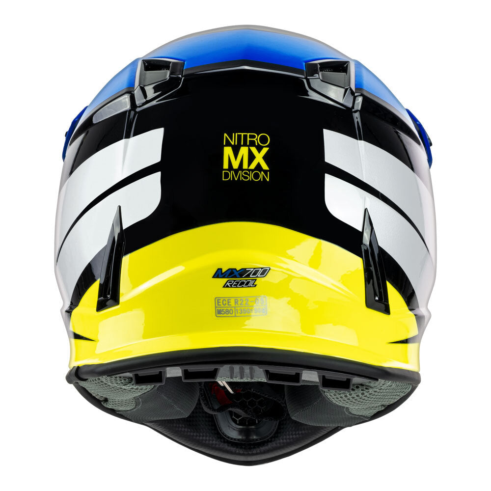 NITRO MX700 YOUTH RECOIL BLACK/BLUE/WHITE/FLURO YELLOW M