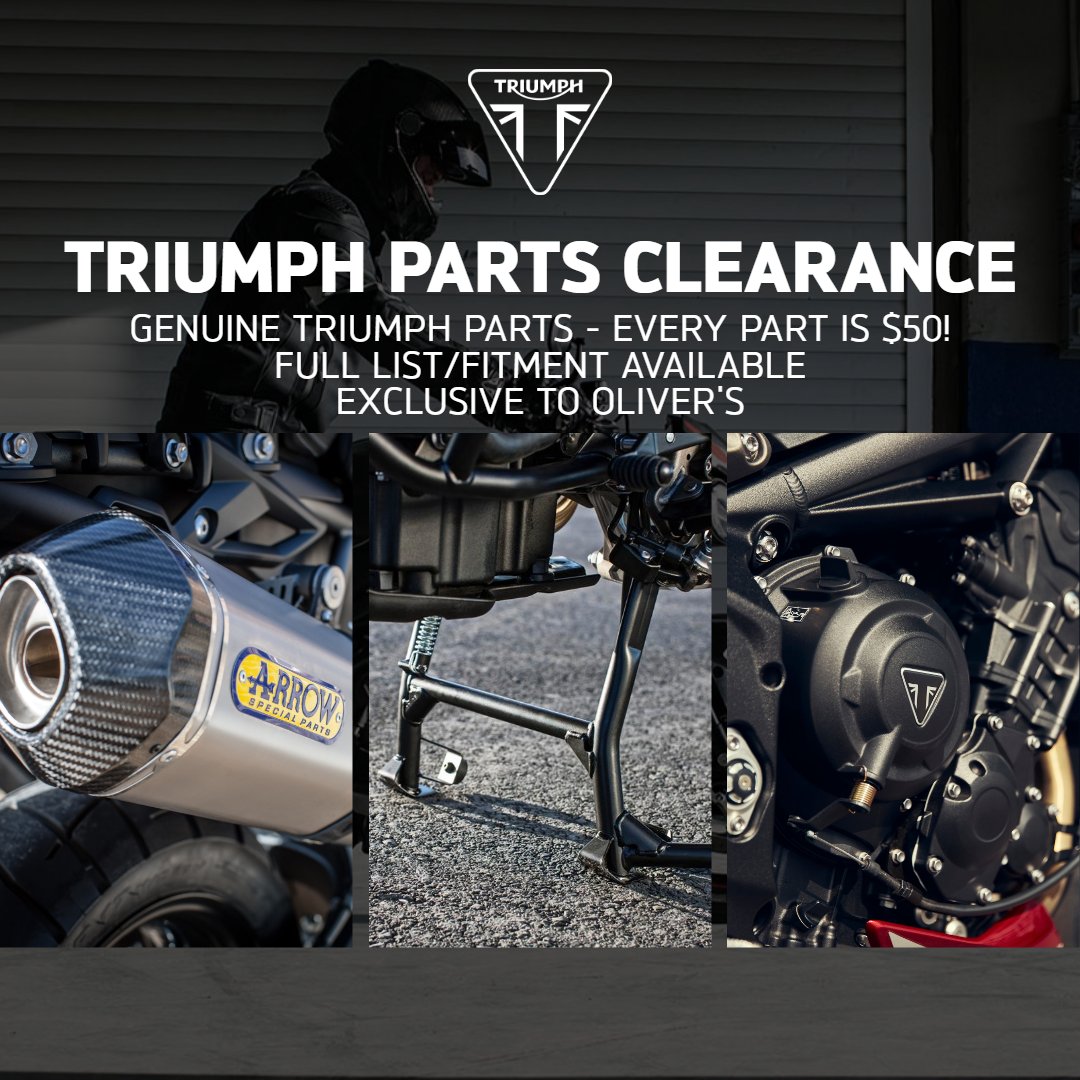 $50 Clearance Genuine Triumph Spare Parts/Accessories