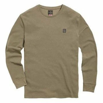 Triumph Dean Long Sleeve Waffle Shirt - Jet Black, Khaki or Grey