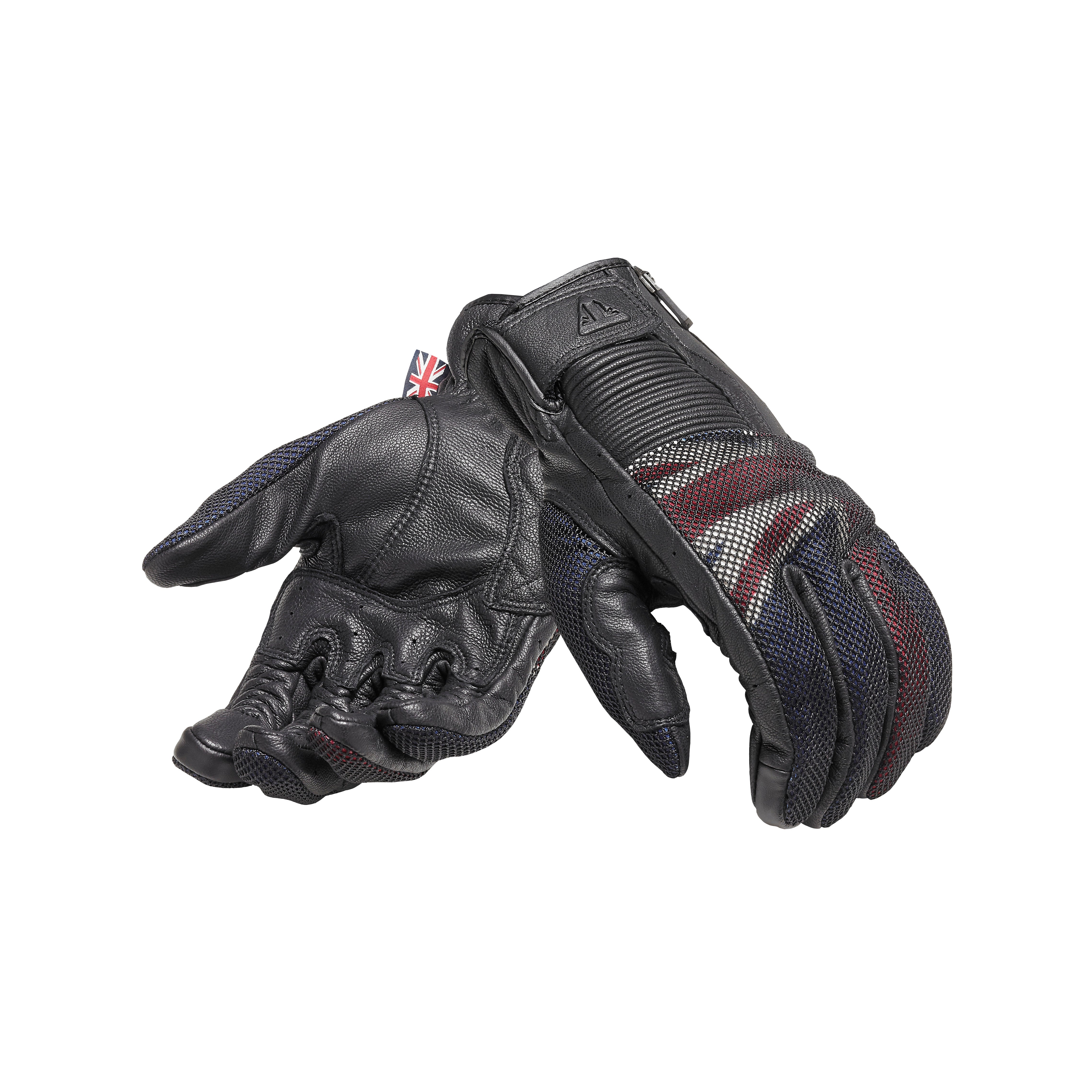 Triumph Flag Mesh and Leather Motorcycle Gloves