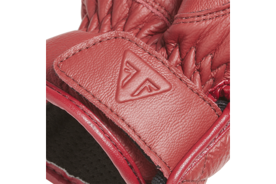 Triumph Sulby Leather Glove in Red with Bone Stripe