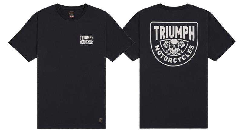 Triumph Genuine Piston Rich T-shirt in Black or White