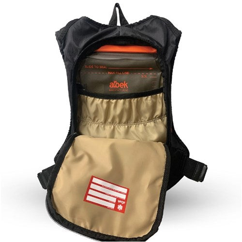 ALBEK HYDRATION PACK H2O HAUL EIGHT 3.0L BLADDER COVERT BLACK